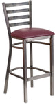 Flash Furniture Hercules 31" Ladder Back Restaurant Bar Stool in Burgundy