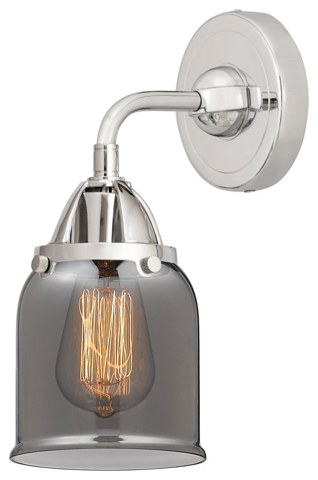 Small Bell Sconce, Polished Chrome, Plated Smoke