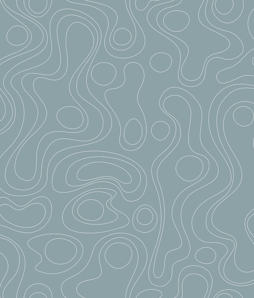 Emily Rayna Blue Lineation Peel and Stick Wallpaper