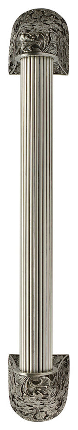 Florid Leaves Appliance Pull, Antique Pewter, 16", Fluted