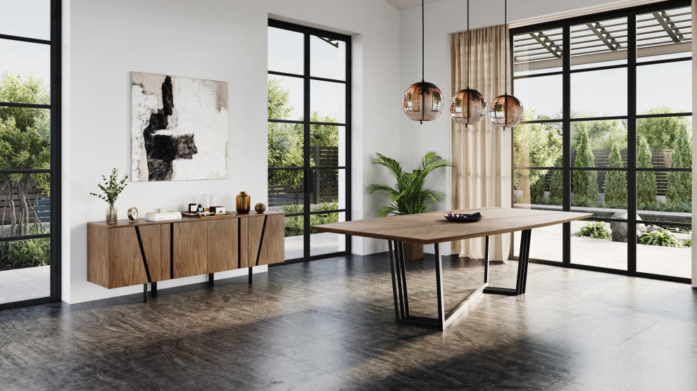 Modrest Mario Modern Walnut Veneer Buffet