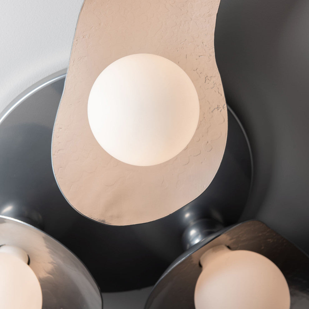 Yoki 3-Light Semi-Flush, Sterling