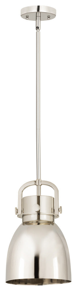 Innovations 710-1S-PN-M712-8PN Newton Bell 1 Light Mini Pendant, Polished Nickel