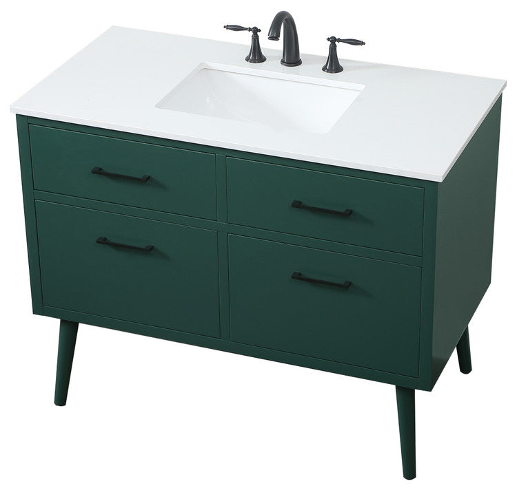 Home Living 42" Bathroom Vanity, Green