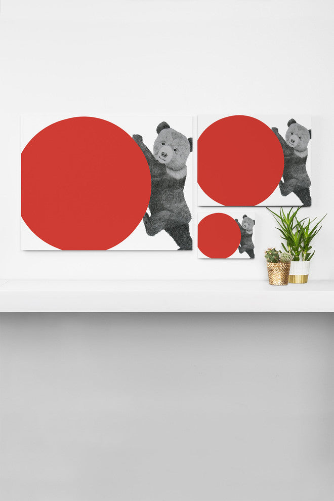 Deny Designs Morgan Kendall Red Bear Art Canvas