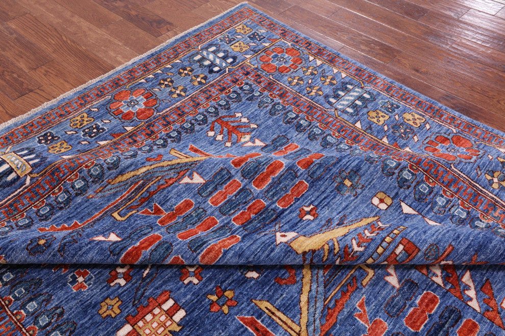 Persian Fine Serapi Hand Knotted Wool Rug 9' 1" X 11' 8" - Q12877