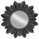 Metal Starburst Wall Accent Mirror, Black