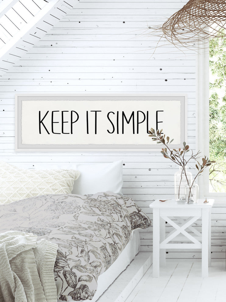 "Keep It Simple II" Framed Painting Print, 45x15