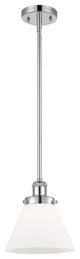 Large Cone 1-Light Pendant, Polished Chrome, Matte White