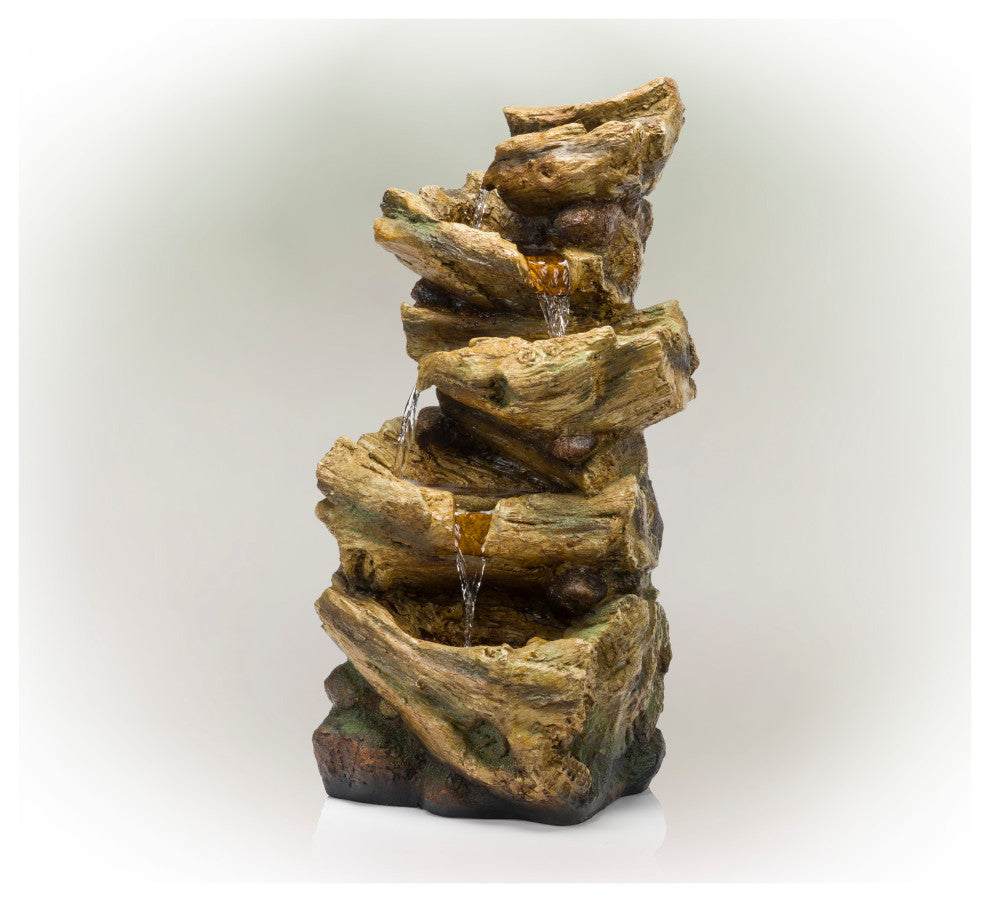 4 Tier Rainforest Waterfall Fountain with LED Lights