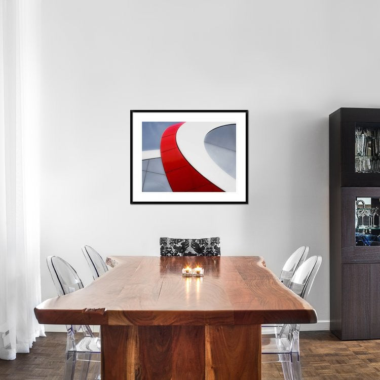 "Red Bow" Framed Digital Print by Luc Vangindertael, 38x30"