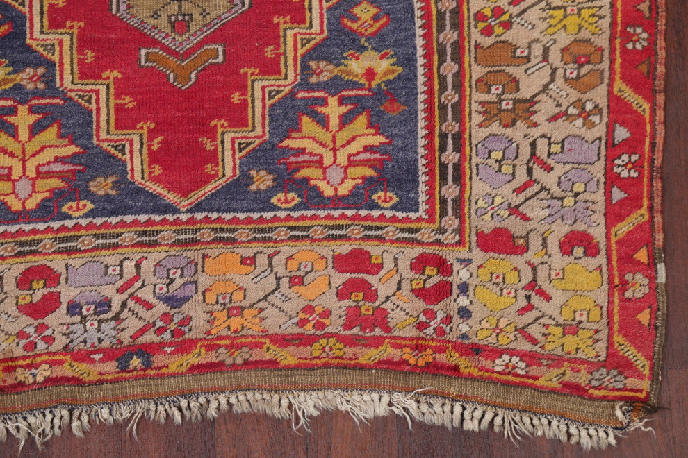 Consigned, Traditional Antique Oriental Hand-Knotted Turkish Area Rug, Red, 5x7