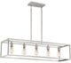 Quoizel NHR538BN Five Light Island Chandelier, Brushed Nickel Finish