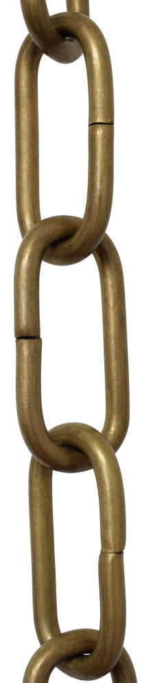 RCH Hardware Brass Standard Link Chandelier Chain, 3', Antique Brass, U80