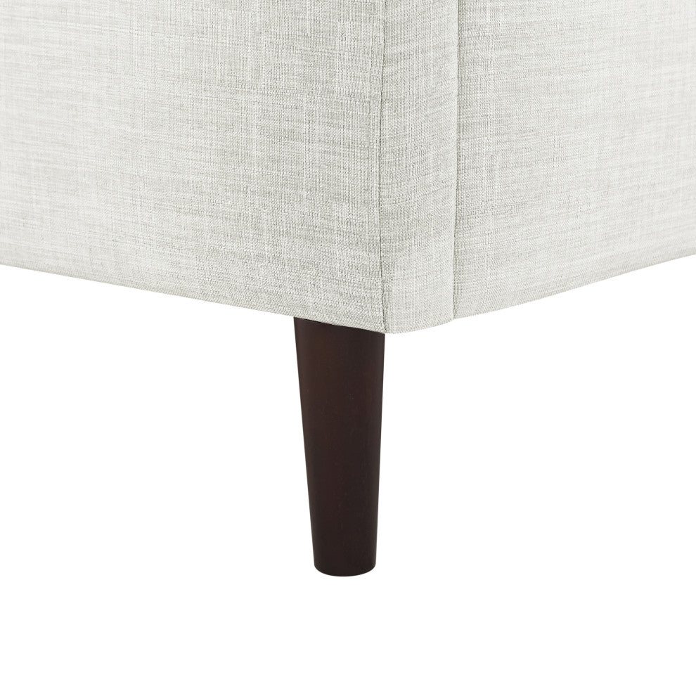 Rustic Mabor Caliana Bed, Linen, Cream White, Twin Xl