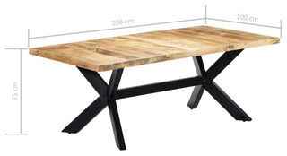 vidaXL Dining Table Kitchen Table Dining Room Dinner Table Solid Mango Wood