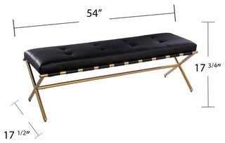 Thea Faux Leather Bench