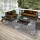 Indoor/Outdoor Sedona SN16 Charcoal Machine Washable 9' x 12' Rug