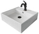 Elavo Square Ceramic Vessel Sink, Bathroom Arlo Faucet, Drain, Oil Rub Bronze