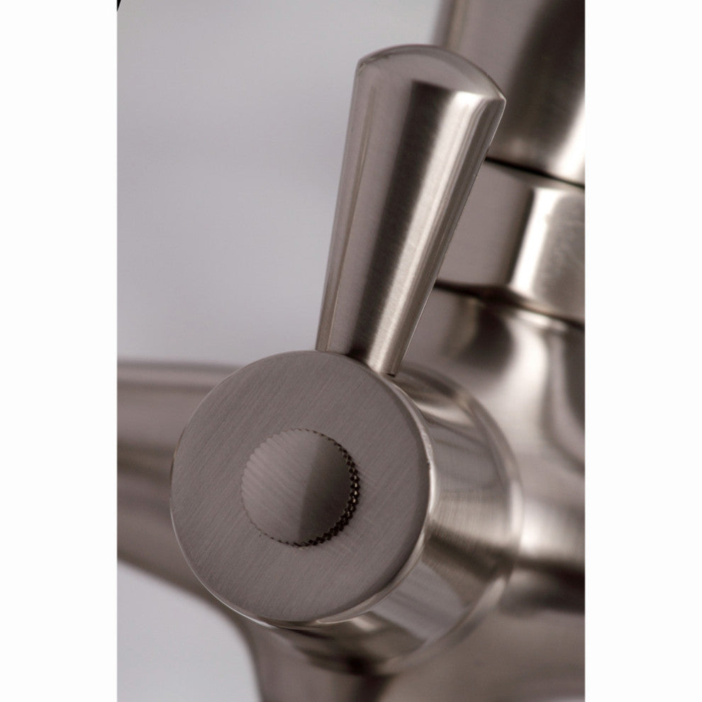 Kingston Brass Clawfoot Tub Faucet With Hand Shower, Brushed Nickel