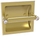 Carolina Crystal Recessed Toilet Paper Holder, Satin Brass