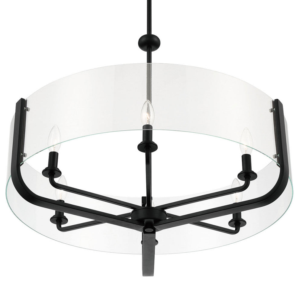 Transitional Chandelier, Black