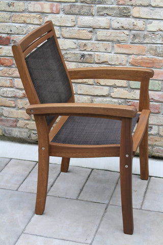Cortez Eucalyptus Sling Stacking Armchair