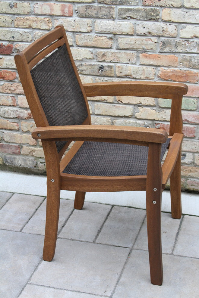 Cortez Eucalyptus Sling Stacking Armchair