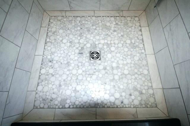 Carrara White Carrera Marble Bubble Round Mosaic Tile Polished, 1 sheet