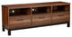 Benzara BM269169 TV Console With 3 Drawers and 3 Compartments, Rustic Brown