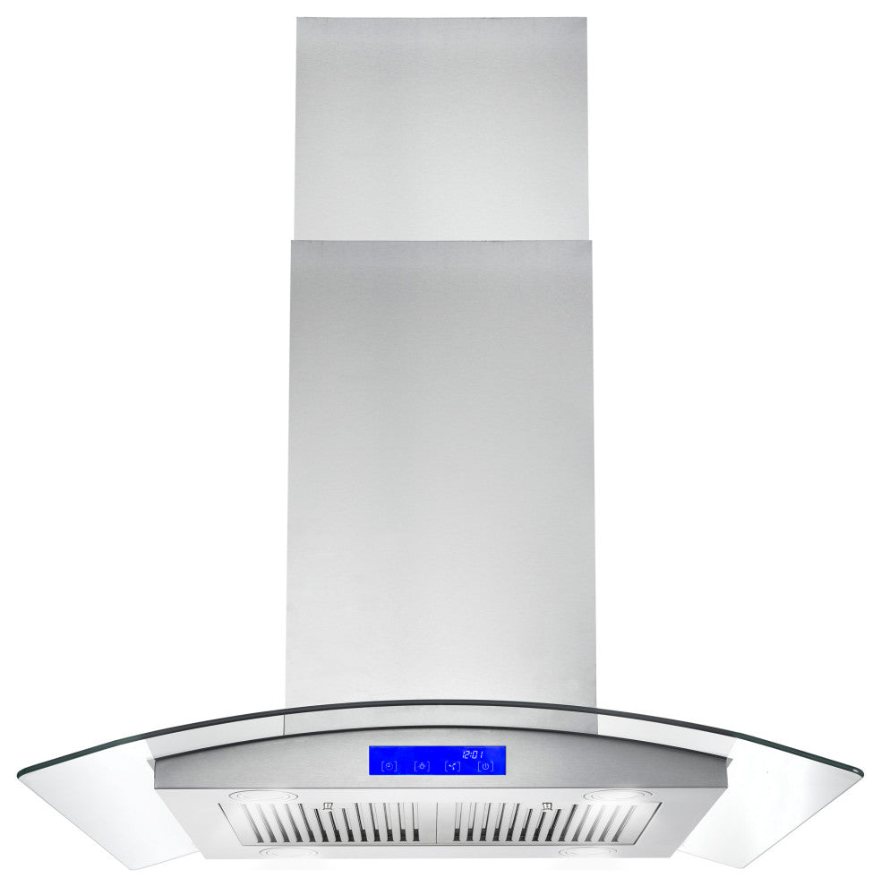 5PC Kitchen Package with 30" Freestanding Electric Range & 30" Island Range Hood