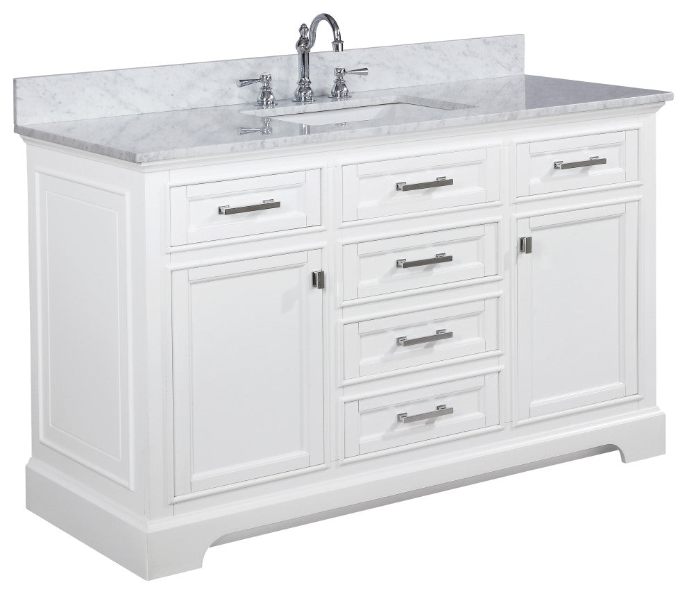 Milano 54" Single Sink Vanity, White