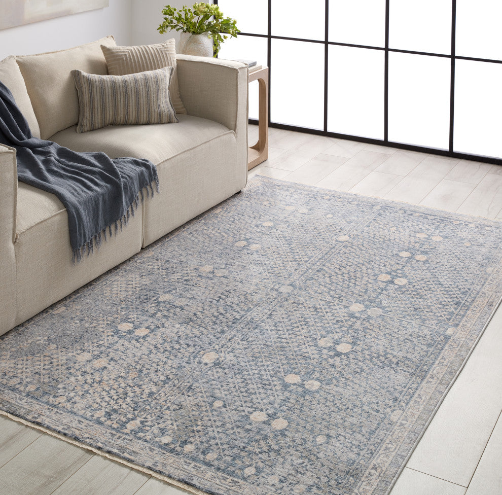 Jaipur Living Larkin Floral Area Rug, Blue/Light Gray, 9'x12'