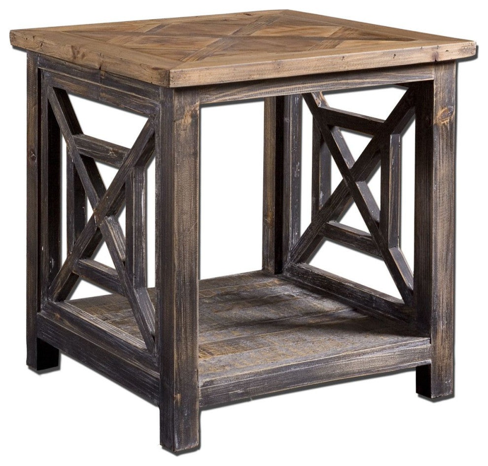 Uttermost Spiro Reclaimed Wood End Table