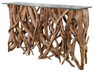 Uttermost Teak Wood Console