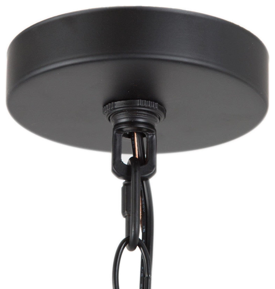 LNC Modern/Contemporary Crystal Black Ceiling Lighting, 5.5" Width, 1-Light Pendant