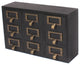 Desktop Organizer Wood Apothecary Drawer Set, Black