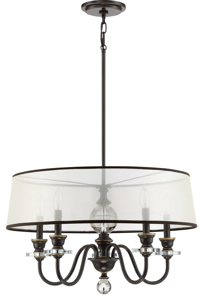 Quoizel CRY5005PN Five Light Chandelier Ceremony Palladian Bronze