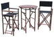 Director High Round 3-Piece Table Set, Black