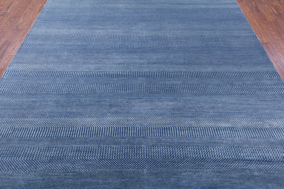 8' 2" X 10' 0" Savannah Grass Hand Knotted Wool and Silk Rug Q11433