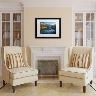 'Jasper Morning' Matted Framed Canvas Art by Pierre Leclerc