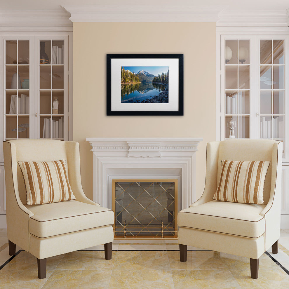 'Jasper Morning' Matted Framed Canvas Art by Pierre Leclerc