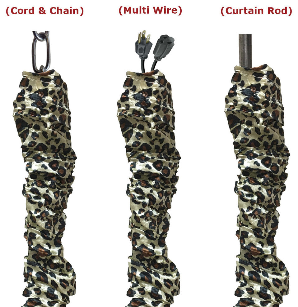 Royal Designs Cord/Chain Cover, 4', Touch Fastener, Leopard