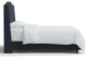 Camelback Wingback Bed, Linen Navy, King