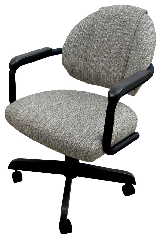 Swivel Tilt Kitchen Caster Chair with Wheels M-79, Bluesky, Black