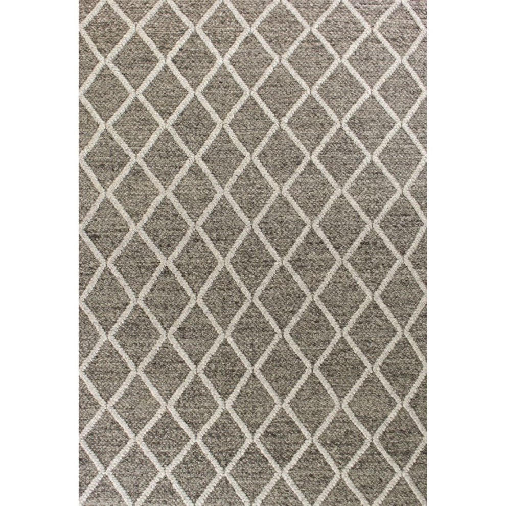 KAS Cortico 6162 Dark Gray Diamonds Area Rug, 8'x10'