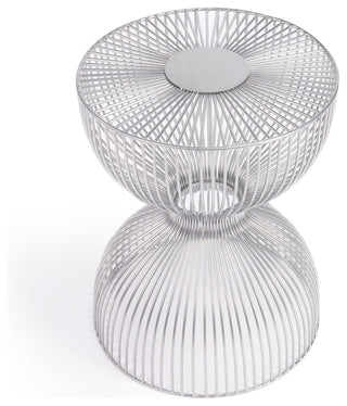 Butler Nicholas Iron Cage Bunching Table, Silver