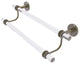 Clearview 24" Double Towel Bar with Dotted Accents, Antique Brass