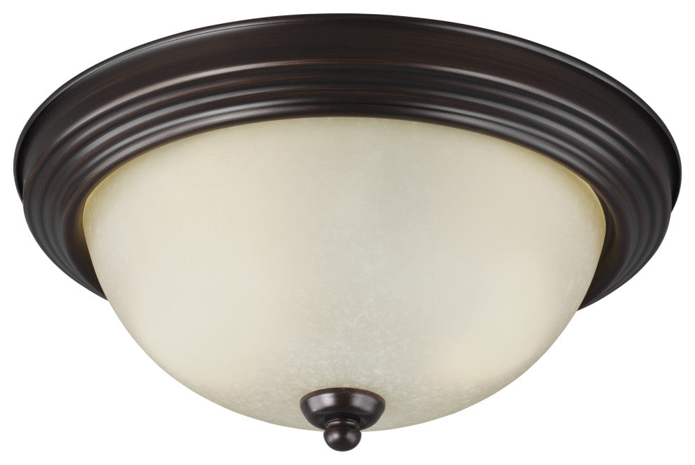 Geary 2-Light Ceiling Flush Mount, Burnt Sienna