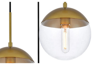 Elegant Lighting LD6069 Eclipse 3 Light 18"W Multi Light Pendant - Black